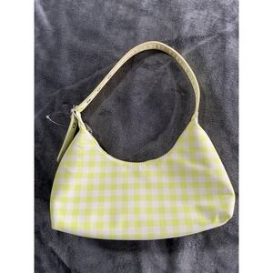 Forever 21 Women's Lime‎ Green & White checkered Shoulder Purse Hand Bag